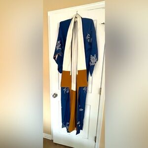 Blue and Gold Kimono Robe